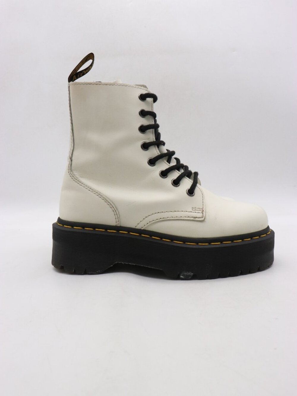 Doc Dr. Martens Jadon Women's Size 6 White Leather Platform Combat Boots